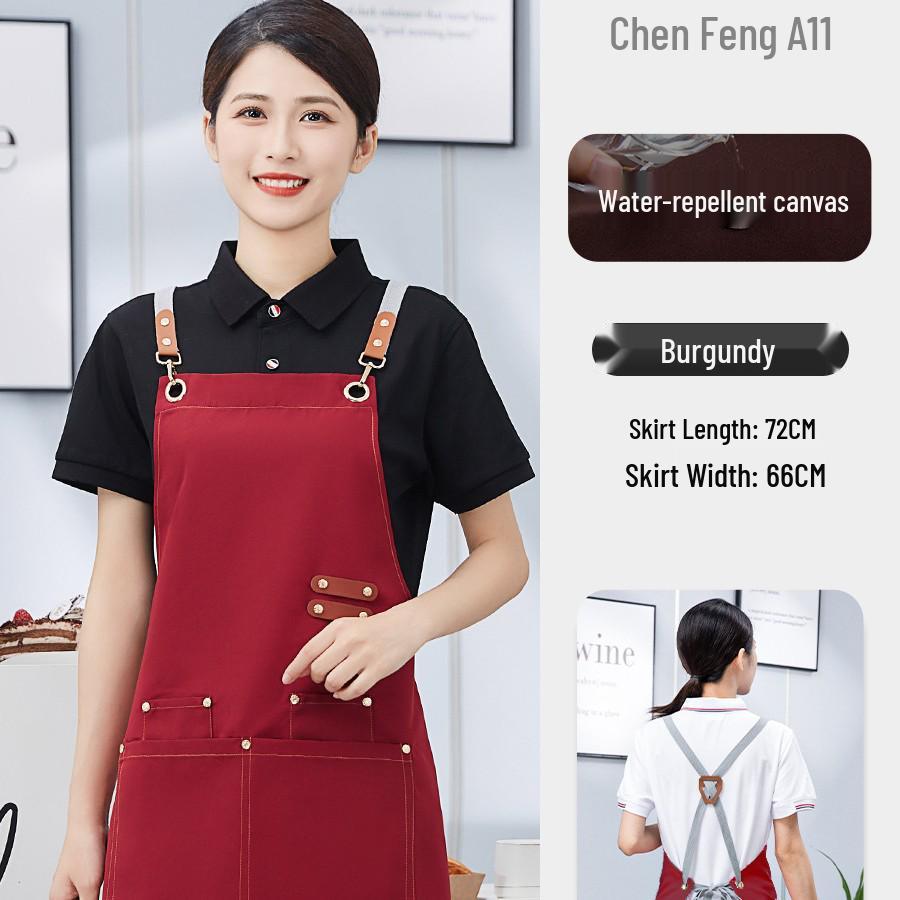 New Canvas Waterproof Oilproof Printed Apron for Kitchen, Studio, or Advertising with Logo