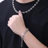European and American cross-personality trendy cool style men's and women's rivet splicing bracelet punk style does not fade jewelry
