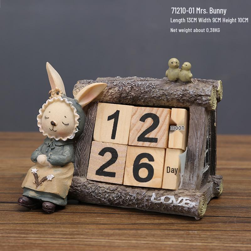 Креативное деревянное календарное украшение - Маленький настольный дисплей даты и фотоаксессуар