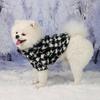 Pet Fuzzy Coat for Dog Cat Puppy Clothes Classic Houndstooth Pattern Sweatshirt Dog Plush Outfits for Autumn Winter for Small Me