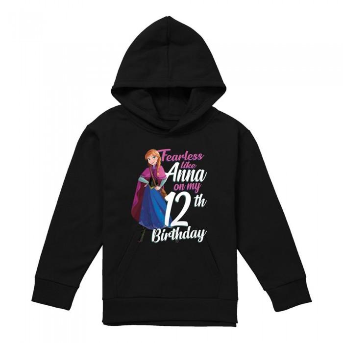 Frozen Childrens/Kids Fearless Like Anna Heather 12th Birthday Pullover Hoodie