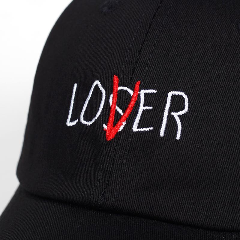 Новая модная бейсболка Lover Loser унисекс с вышивкой, 100% хлопок, шляпа для папы, регулируемая бейсболка Snapback в стиле хип-хоп, высокое качество
