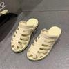 Summer Fashion New Sexy  Hollow Flat Bottom Women's Popular Comfortable Slippers Round Toe Sandals Womens Shoes