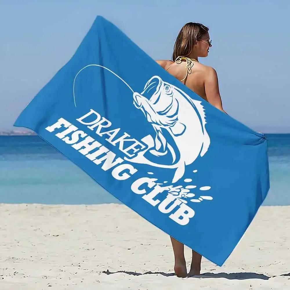 Nash Fishing Print Beach Towel - Soft Absorbent Towel for Fishing Enthusiasts, Unique Design for Everyday Use and Comfort