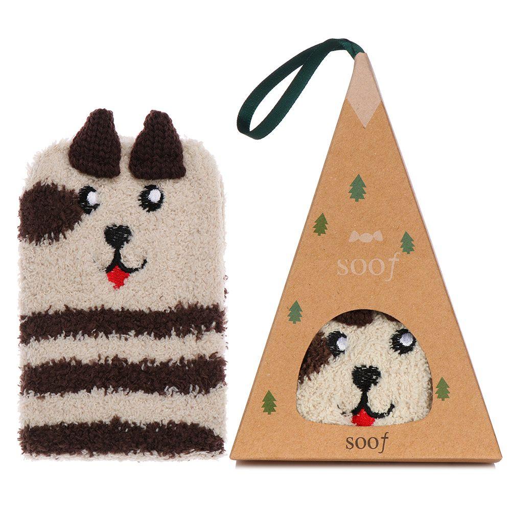 Нескользящие 3D Пушистые Зимние Теплые Подарочные Носки с Коробкой Напольный Чулок Коралловый Флис Носок Рождественские Носки