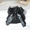 Lace Decorated Hair Accessories Bowknot Flower Decor Mesh Bag Hair Clip Easy To Wear Hair Styling Tool