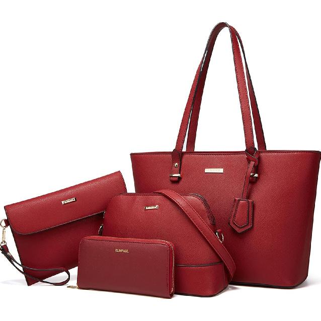 Women Fashion Handbags Tote Bag Shoulder Bags Top Handle Satchel Purse Set
