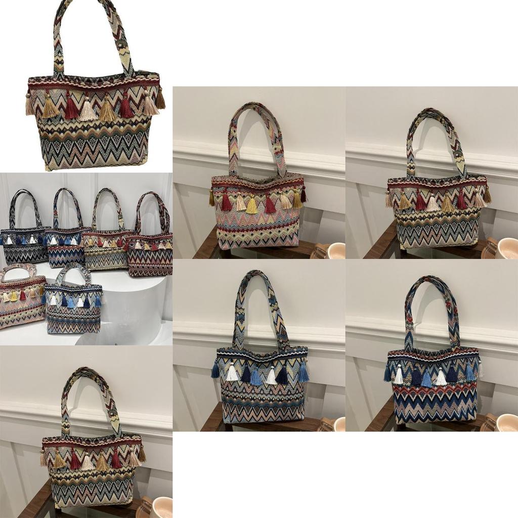 Artistic Chinese Style Woven Underarm Bag With Dual Straps For Office And Travel