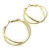 [N6293] - Gold 'Choreography' Hoop Earrings Ø 40 Mm 15 Mm