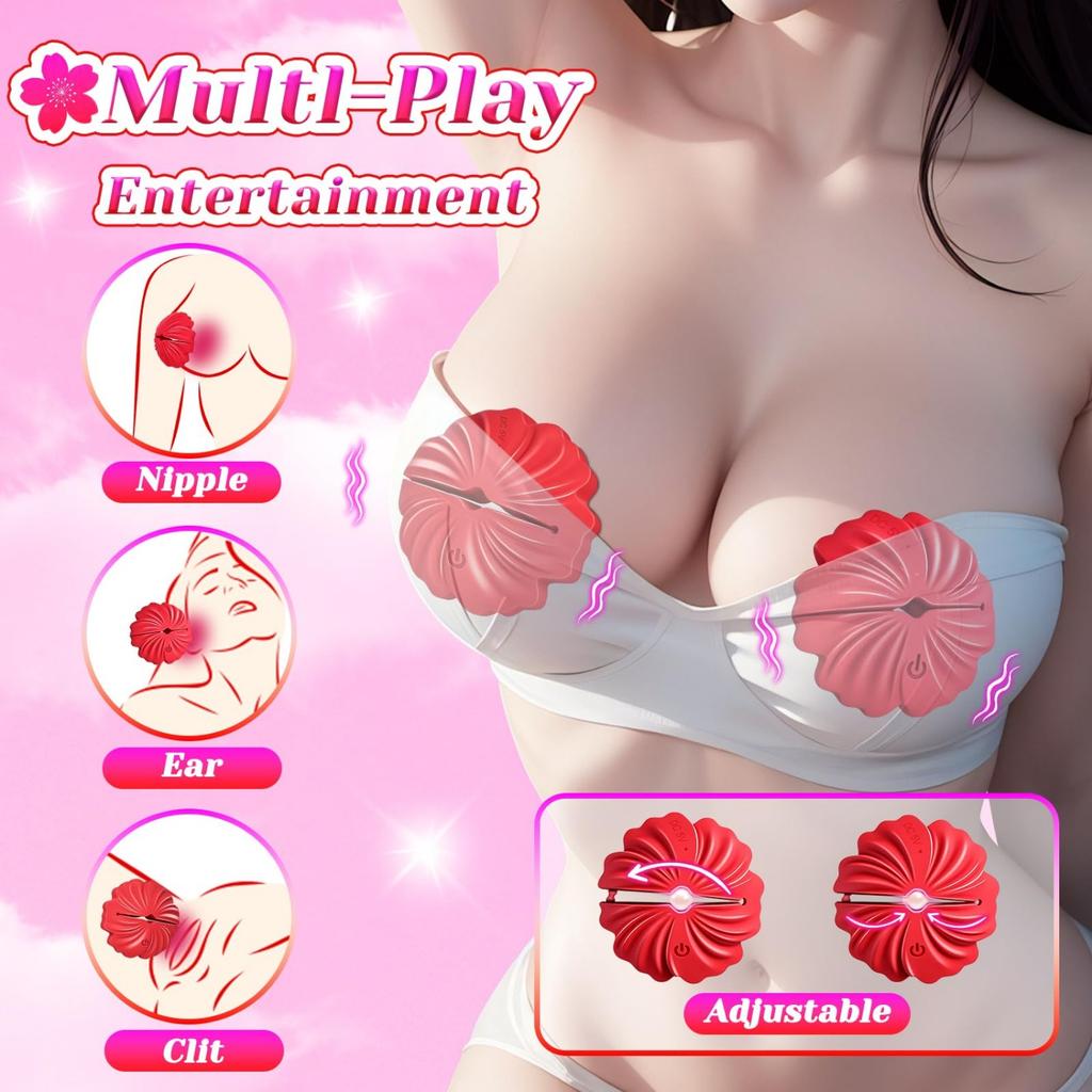 Nipple Vibrator Toy Nipple Clamps BDSM 9 Vibration Modes, Nipple G-Spot Stimulation, Adult Sex Toy Suitable for Women and Couples