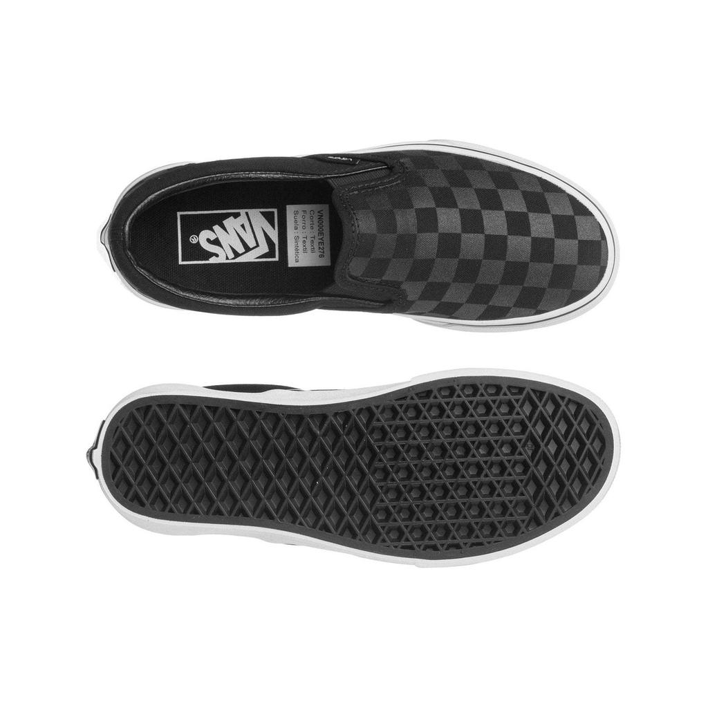Vans Клетка Классические Слипоны Устойчивые к истиранию Легкие Низкие Скейтбордические кроссовки Унисекс Черный VN000EYE276