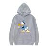 Женская флисовая спортивная свободная серая осенняя толстовка с рисунком Дональда Дака от Disney, пуловеры, недорогие худи в стиле Y2k, мужские толстовки.