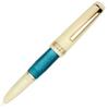 Gullor Mini Fountain Pen with Gold Acrylic Pocket Dark Hidden Extra Fine Nib Trim, Pen, Blue, (0.38mm)