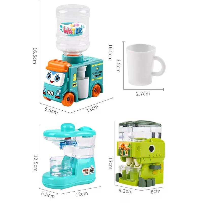 Детский мини-диспенсер для воды, в форме милого динозавра, подходит для ролевых игр, украшения офисного рабочего стола, подарков, игрушечного кухонного фонтана с двойной розеткой