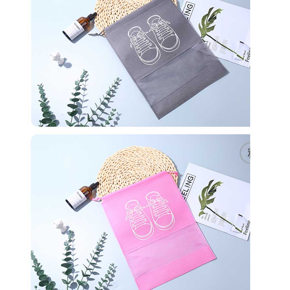 Сумка для обуви с завязкой, пустой пылезащитный мешочек из нетканого материала, карман для хранения, многофункциональные переносные мешочки для обуви с завязкой