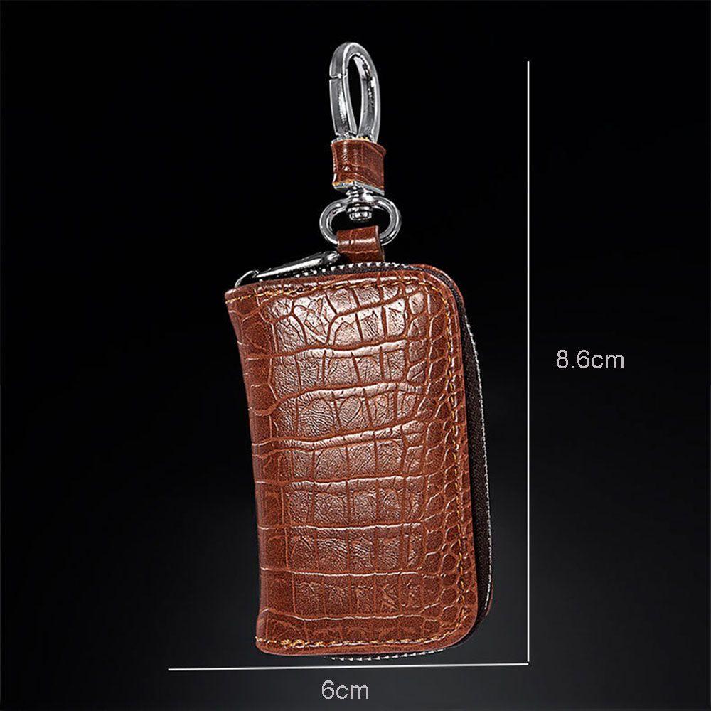 Men Crocodile pattern PU Leather Key Bag Case Zipper Key Case Bag Car Key Wallets Car Key Case