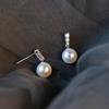 1 пара, Модные темпераментные серьги, инкрустированные синтетическим цирконом и искусственным жемчугом, бижутерия, Маленький аромат, Модные и трендовые серьги