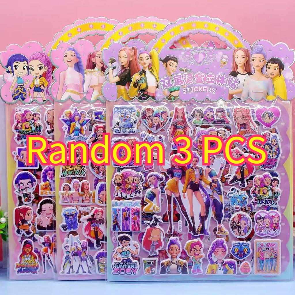 1/3/6 шт. K-pop Наклейка Охотники на демонов Аниме Тигр Руми Мира Зои Лазерная резка Наклейки Офисная канцелярия и Школьные принадлежности Декор