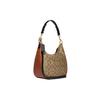 New COACH Jules Canvas With Pebbled Leather And Smooth Leather Handbag Shoulder Bag Crossbody Bag Large Size Women's Khaki CF350-IME7V