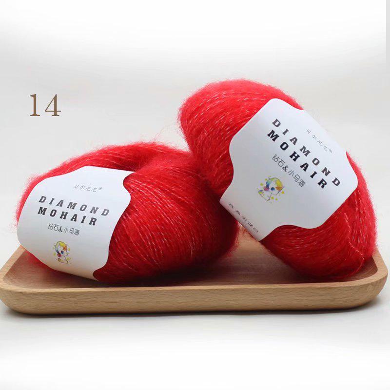 Пряжа Diamond Pony средней толщины из мохера для ручного вязания крючком пальто и шарфов