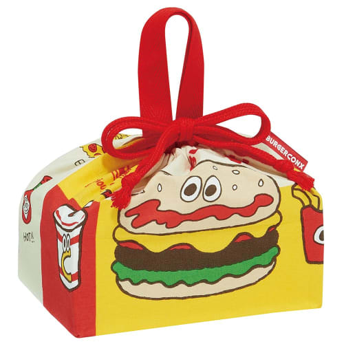 Skater Children's Lunch Box Drawstring Bag Burger Conks Friends Made In Japan KB7-A