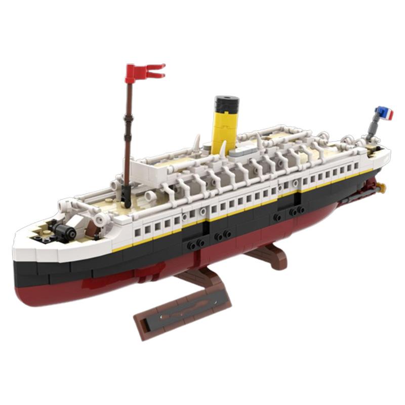 Buildmoc Titanic White Boat Normadiced Ship City MOC Set Building Blocks Kits Toys for Children Kids Gifts Toy 816PCS Bricks
