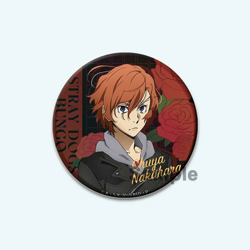 32/44/58mm Anime Bungo Stray Dogs Pins Dazai Osamu Cartoon Badge Armed Detective Agency Handmade Brooches Breastpin for Backpack Clothes