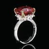Autumn And Winter Jewelry Copper Bottom Gold-Plated Simulation Red Corundum Princess Square Light Luxury Ring Female 14 * 14
