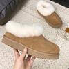 Зимние сапоги Sangpo с интегрированным мехом 2025 зима новые отворачивающиеся Tazt термохлопковые туфли женские шерстяные сапоги