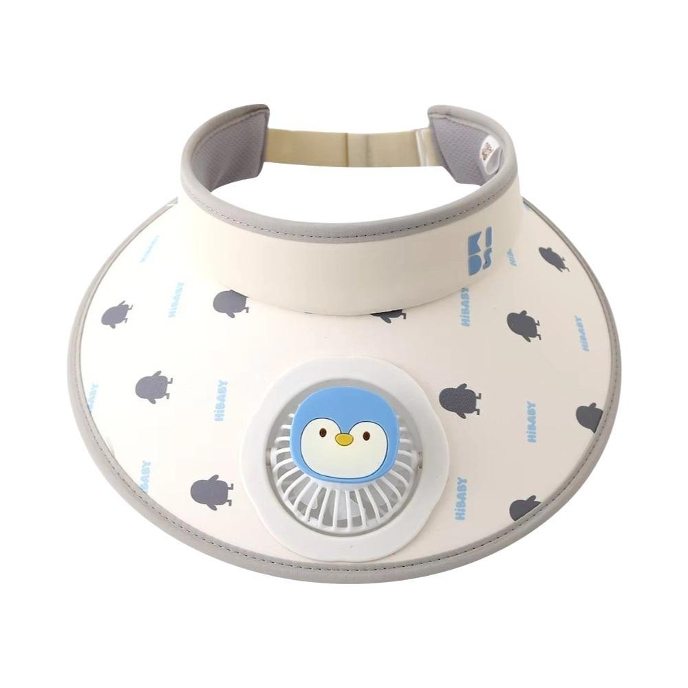 Cartoon Children Fan Hat Breathable Cooling Sunshade Hat Fashion Sunscreen Empty Top Hat Camping