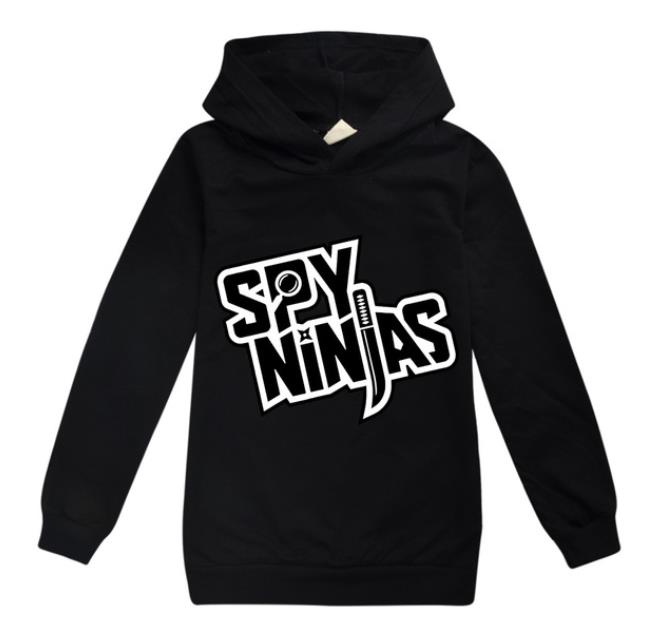 Новая одежда Spy Ninjas для детей Хлопковый свитшот с капюшоном Уличная одежда Толстовка Мультяшный пуловер Хип-хоп Одежда для подростков Мальчиков и Девочек