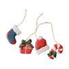4 Christmas Ornaments for Tree, Resin Hanging Decor Bedroom and Weddings