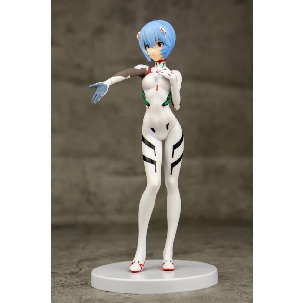 Аниме NEON GENESIS EVANGELION Аянами Рей Театральная версия Белый боевой костюм Короткие волосы Протянутая рука Модель Игрушка Фигурка