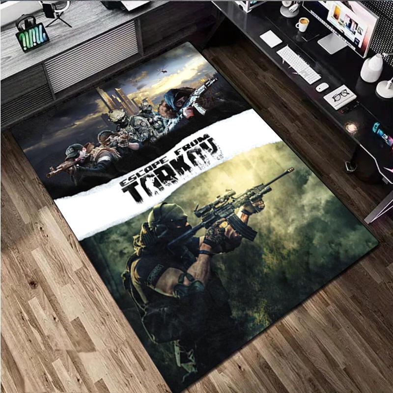 1Pc Escape From Tarkov Game Print Rug - home decoration Carpet For Living Room Bedroom Flooring Computer Chair Area Rug