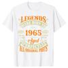2025 Funny 60th Tee Vintage Legends Born In 1965 60 Years Old Party T Shirts Summer Cotton Birthday Gift Idea T-shirt Women Men