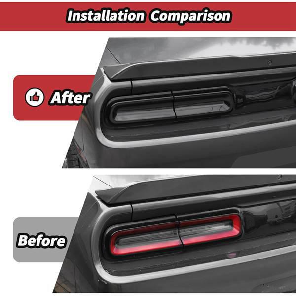 Tail Light Covers for 2015-2023 Dodge Challenger (4-Pack)