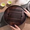 Китайский круглый бамбуковый поднос Бытовой поднос для подачи кофе и напитков Поддон для удержания воды Подставка под чайник Кухонные аксессуары