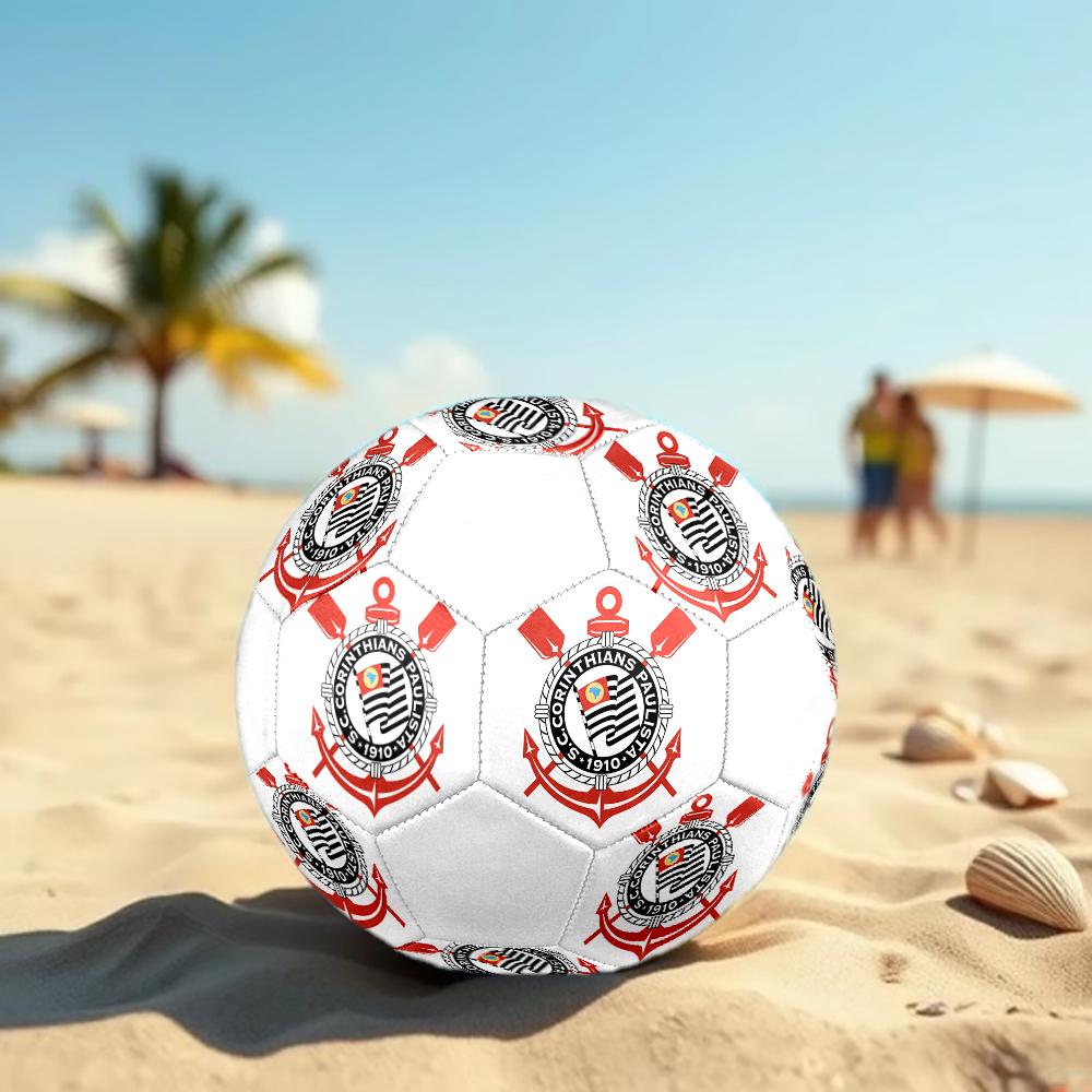 Футбольный мяч Corinthians, разноцветный, подходит для всех возрастов, машинная сшивка, материал ПВХ, соревновательного уровня, прочный и с высоким отскоком