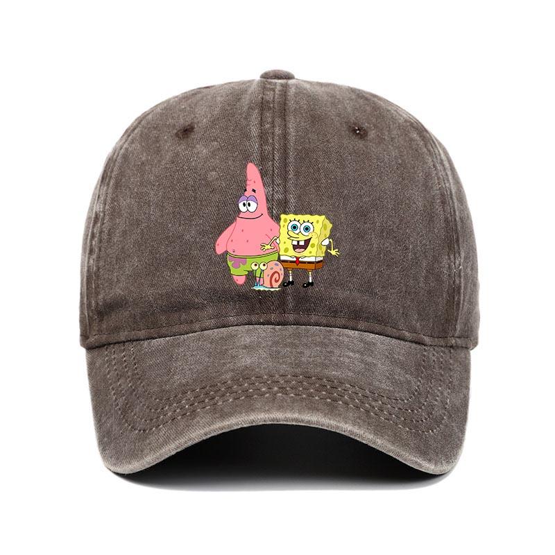 Fashion Cute SpongeBobs Baseball Cap Movie Cartoon Role Adult Unisex Women Sport Casual Sunshade Adjustable Anime Peaked Mesh Hat
