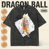 2026 Новая Мода Dragon Ball Винтажная Футболка Мужчины Женщины Лето Хлопок Стиранный Ретро Топы Принт Тяжелый Вес Семейная Совместная Футболка