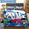 3PCS Simon the Rabbit Adventures Bedding Set 2D Printing (Includes 1 Duvet Cover + 2 Pillowcases Coreless), Bedroom decor,Fan gift
