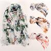 Winter Breathable Retro Floral Cotton Viscose Shawls Scarf Lady High Quality Wrap Pashmina Stole Bufandas Muslim Hijab 180*85Cm