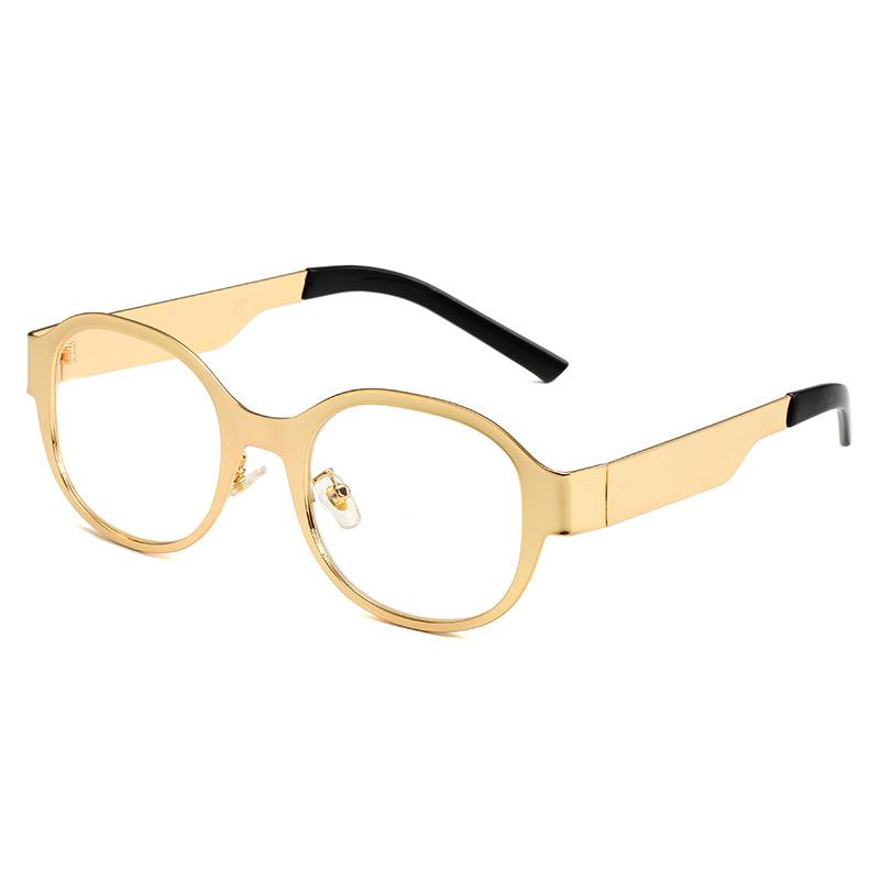 Metal mirror oval frame sunglasses female cyberpunk industrial style street sunshade sunglasses tide
