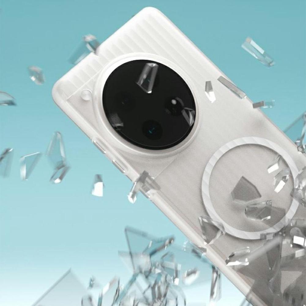 For OnePlus 12 5G Magnetic Case Corrugated Texture Hard PC Phone Cover