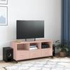 VidaXL Meuble TV, Armoire de Télévision avec Tiroirs et Étagères, Support Télé avec Rangement Salle de Séjour, Rose 846693