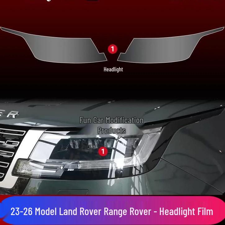 Затемняющая пленка на фары для Land Rover Range Rover Velar 2017-2026 - Прозрачный ТПУ, управляемый светом, Executive.