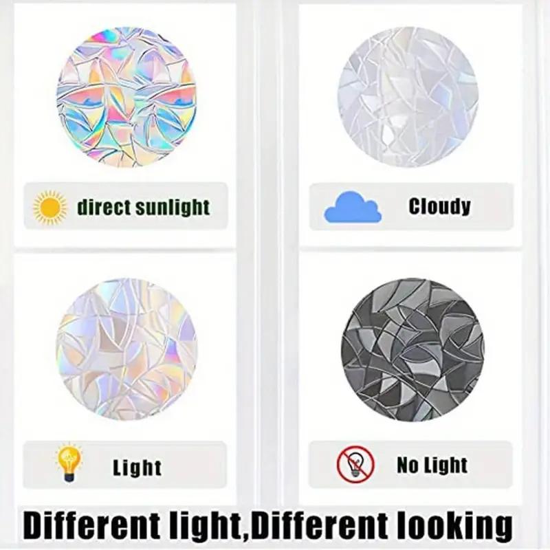 Один набор звезд и лун, птиц, ловцов солнца из ПВХ, статические наклейки на стекло, ослепляющие радужную призму, статические наклейки на окна