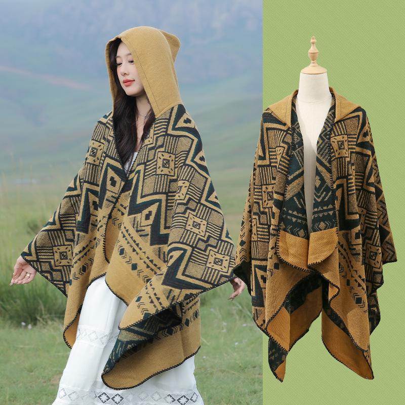 Дышащая, теплая и универсальная домашняя, осенне-зимняя женская шаль для путешествий, толстый плащ, одеяло с кондиционером