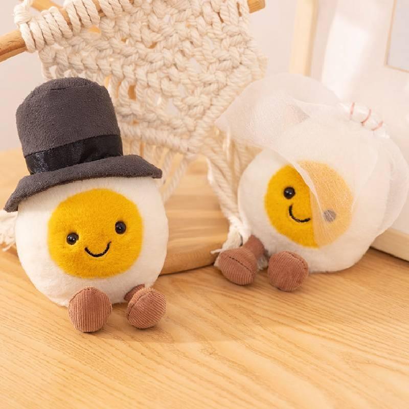 Adorable Plush Boiled Egg Graduation Gift With Cap For Friends And Classmates