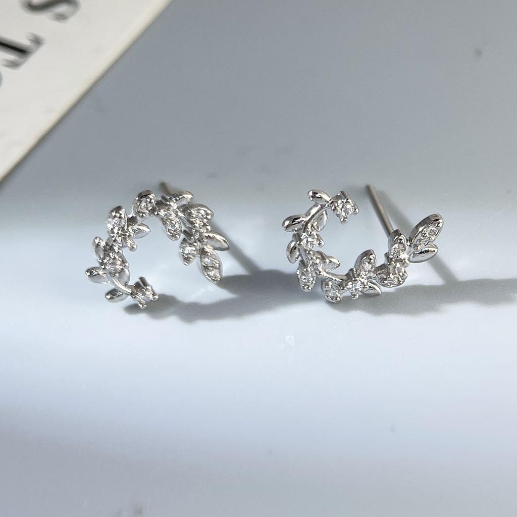 Xiaomi 925 Sterling Silver Vintage Earrings For Women Trendy Simple Leaf Earrings Earring Jewelry Prevent Allergy Party Accessories